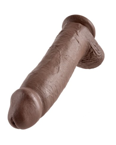 KING COCK - GODE MARRON AVEC BOULES 30.48 CM