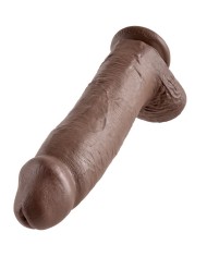 KING COCK - GODE MARRON AVEC BOULES 30.48 CM