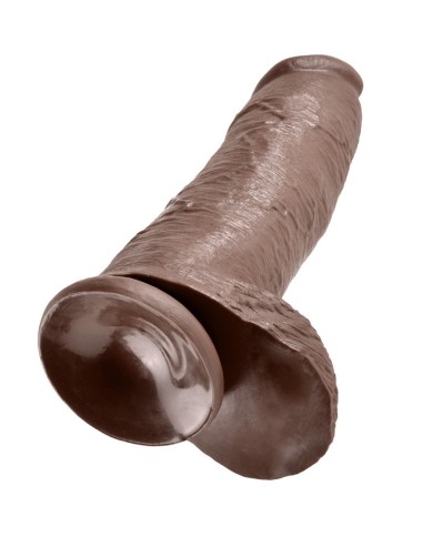 KING COCK - GODE MARRON AVEC BOULES 30.48 CM