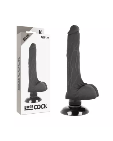 BASECOCK - VIBRATEUR RÉALISTE 2-1 NOIR 18.5 CM -O- 4 CM BASECOCK - VIBRATEUR RÉALISTE 2-1 NOIR 18.5 CM -O- 4 CM