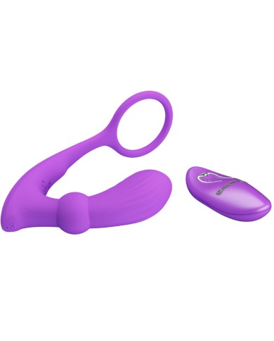 PRETTY LOVE - BAGUE WARREN ET VIBRATEUR ANAL VIOLET