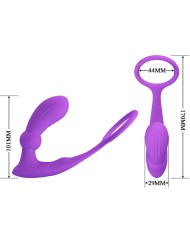 PRETTY LOVE - BAGUE WARREN ET VIBRATEUR ANAL VIOLET