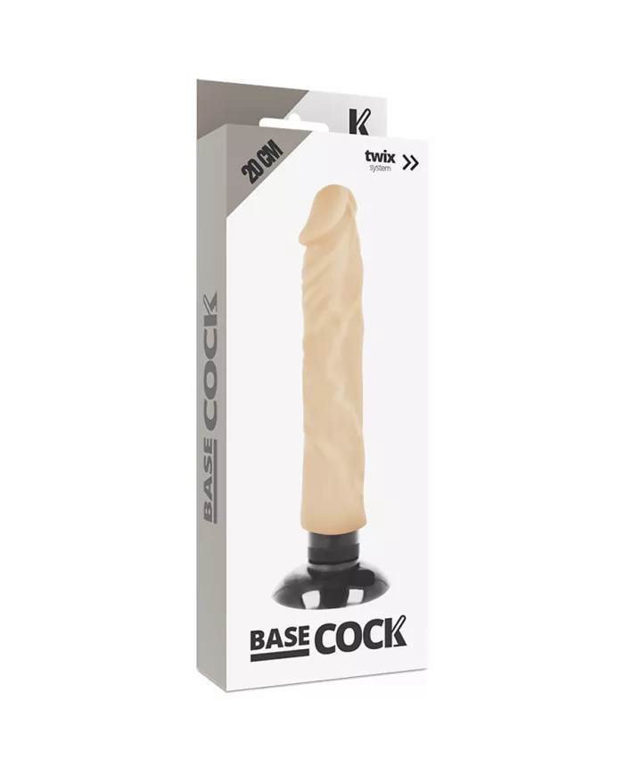 BASECOCK - VIBRATEUR RÉALISTE 2-1 NATUREL 20 CM -O- 4 CM