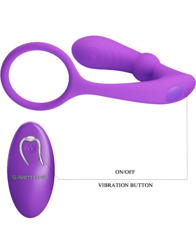 PRETTY LOVE - BAGUE WARREN ET VIBRATEUR ANAL VIOLET