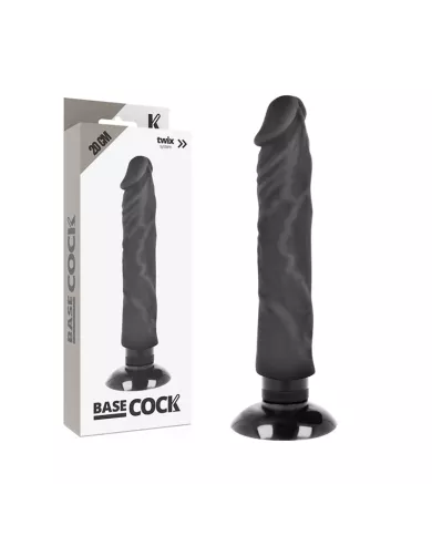 BASECOCK - VIBRATEUR RÉALISTE 2-1 NOIR 20 CM -O- 4 CM BASECOCK - VIBRATEUR RÉALISTE 2-1 NOIR 20 CM -O- 4 CM