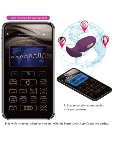 PRETTY LOVE - PLUG ANAL CONTRÔLÉ PAR APPLICATION JEFFERSON VIOLET