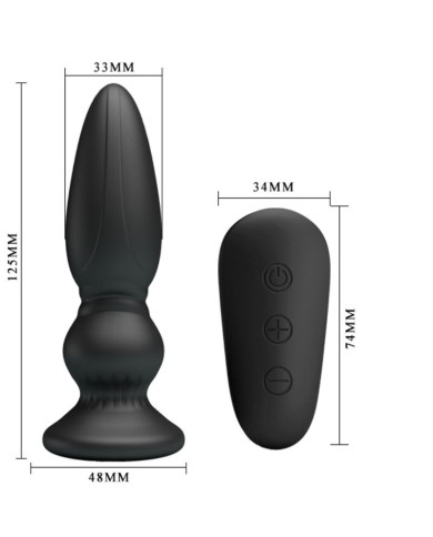MR PLAY - PUISSANT VIBRATEUR TÉLÉCOMMANDE PLUG ANAL NOIR
