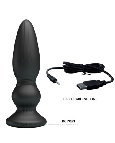 MR PLAY - PUISSANT VIBRATEUR TÉLÉCOMMANDE PLUG ANAL NOIR