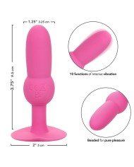 CALEXOTICS - FIRST TIME SONDE ANAL PLUG PERLÉE 10 VIBRATIONS ROSE