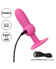 CALEXOTICS - FIRST TIME SONDE ANAL PLUG PERLÉE 10 VIBRATIONS ROSE
