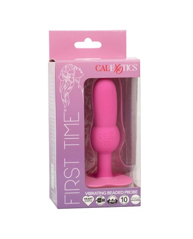 CALEXOTICS - FIRST TIME SONDE ANAL PLUG PERLÉE 10 VIBRATIONS ROSE
