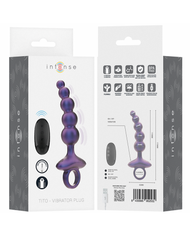 INTENSE - TITO PLUG ANAL VIBRANT MODÈLE 3 TÉLÉCOMMANDE