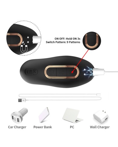 ARMONY - VIBRATEUR DE PROSTATE ANAL AVEC TÉLÉCOMMANDE NOIR
