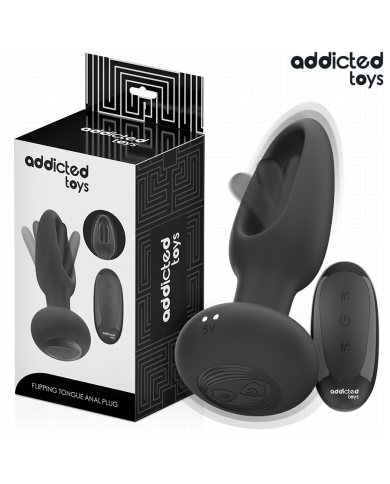 ADDICTED TOYS - PLUG ANAL AVEC LANGUE VIBRANTE ET TÉLÉCOMMANDE