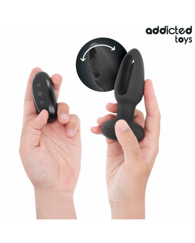 ADDICTED TOYS - PLUG ANAL AVEC LANGUE VIBRANTE ET TÉLÉCOMMANDE