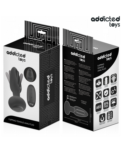 ADDICTED TOYS - PLUG ANAL AVEC LANGUE VIBRANTE ET TÉLÉCOMMANDE