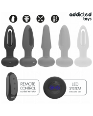 ADDICTED TOYS - PLUG ANAL AVEC LANGUE VIBRANTE ET TÉLÉCOMMANDE