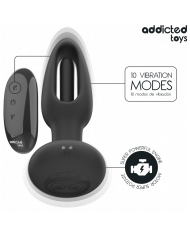 ADDICTED TOYS - PLUG ANAL AVEC LANGUE VIBRANTE ET TÉLÉCOMMANDE