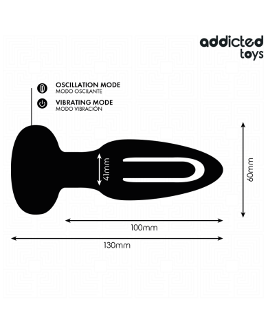 ADDICTED TOYS - PLUG ANAL AVEC LANGUE VIBRANTE ET TÉLÉCOMMANDE