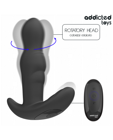 ADDICTED TOYS - PLUG ANAL VIBRANT ET ROTATIF AVEC TÉLÉCOMMANDE
