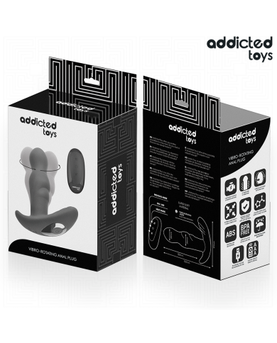 ADDICTED TOYS - PLUG ANAL VIBRANT ET ROTATIF AVEC TÉLÉCOMMANDE