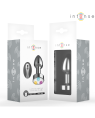 INTENSE - PLUG ANAL VIBRANT EN MÉTAL AVEC LUMIÈRES LED ET TÉLÉCOMMANDE - TAILLE S