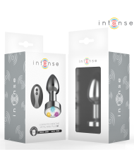 INTENSE - PLUG ANAL VIBRANT EN MÉTAL AVEC LUMIÈRES LED ET TÉLÉCOMMANDE - TAILLE M