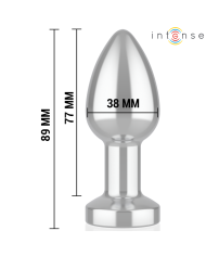 INTENSE - PLUG ANAL VIBRANT EN MÉTAL AVEC LUMIÈRES LED ET TÉLÉCOMMANDE - TAILLE M