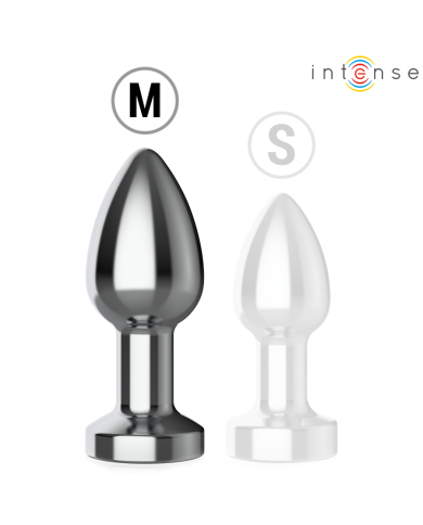 INTENSE - PLUG ANAL VIBRANT EN MÉTAL AVEC LUMIÈRES LED ET TÉLÉCOMMANDE - TAILLE M