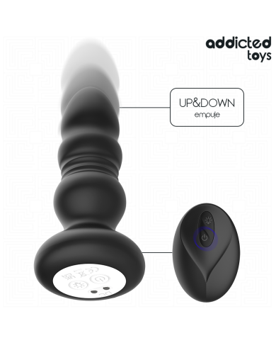 ADDICTED TOYS - PLUG ANAL ROTATIF ET VIBRANT, TÉLÉCOMMANDE AVEC LUMIÈRE LED