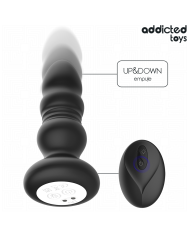 ADDICTED TOYS - PLUG ANAL ROTATIF ET VIBRANT, TÉLÉCOMMANDE AVEC LUMIÈRE LED