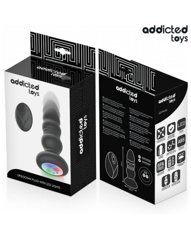ADDICTED TOYS - PLUG ANAL ROTATIF ET VIBRANT, TÉLÉCOMMANDE AVEC LUMIÈRE LED