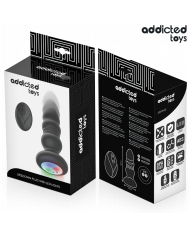 ADDICTED TOYS - PLUG ANAL ROTATIF ET VIBRANT, TÉLÉCOMMANDE AVEC LUMIÈRE LED