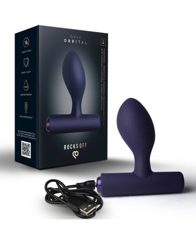 ROCKS-OFF - MINI BAGUETTE RECHARGEABLE 16 FONCTIONS ROSE PIVOINE
