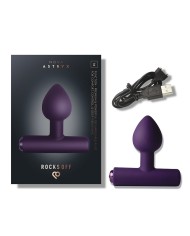 ROCKS-OFF - MINI BAGUETTE RECHARGEABLE 16 FONCTIONS ROSE PIVOINE