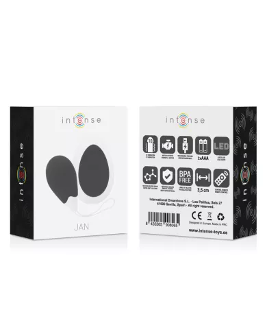 INTENSE - OEUF VIBRANT JAN TÉLÉCOMMANDE NOIR