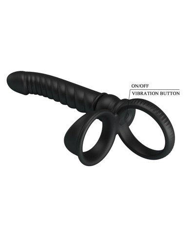 PRETTY LOVE - VIBRATEUR ANAL MERRITT AVEC ANNEAU ET VIBRATION NOIR