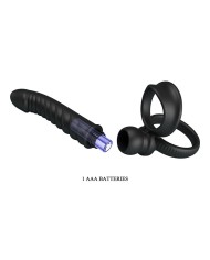 PRETTY LOVE - VIBRATEUR ANAL MERRITT AVEC ANNEAU ET VIBRATION NOIR