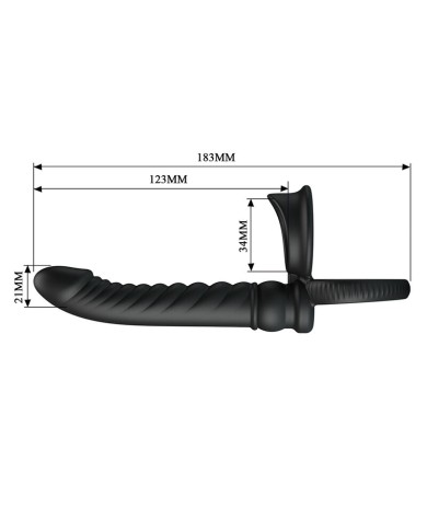 PRETTY LOVE - VIBRATEUR ANAL MERRITT AVEC ANNEAU ET VIBRATION NOIR