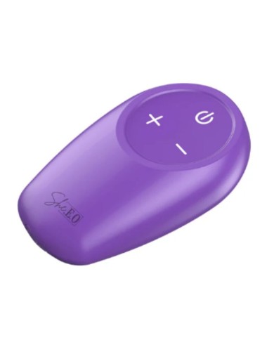 SHE.E.O - STIMULATEUR ANAL VIBRANT ROTATIF AVEC TÉLÉCOMMANDE VIOLET