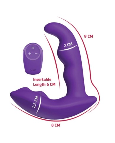 SHE.E.O - STIMULATEUR ANAL VIBRANT ROTATIF AVEC TÉLÉCOMMANDE VIOLET