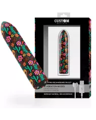 CUSTOM BULLETS - BULLETS PERSONNALISÉS RECHARGEABLE FLORAL 10 INTENSITIES