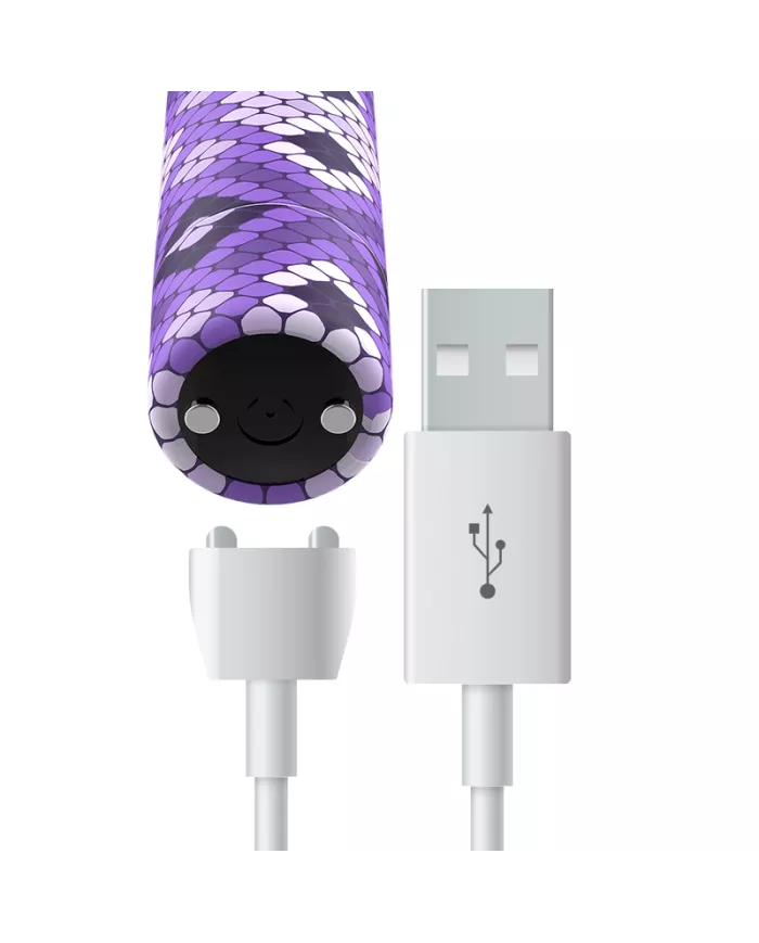 CUSTOM BULLETS - RECHARGEABLE SNAKE PURPLE MAGNETIC BULLET 10V CUSTOM BULLETS - RECHARGEABLE SNAKE PURPLE MAGNETIC BULLET 10V