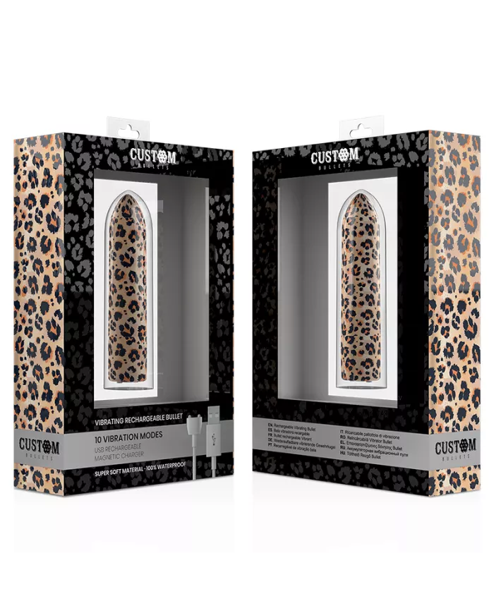 CUSTOM BULLETS - RECHARGEABLE LEOPARD 10 INTENSITIES CUSTOM BULLETS - RECHARGEABLE LEOPARD 10 INTENSITIES