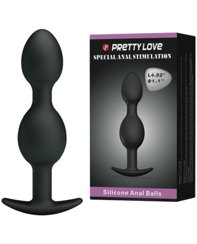 PRETTY LOVE - BALLES ANAL EN SILICONE 12.5 CM NOIRES