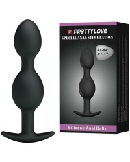 PRETTY LOVE - BALLES ANAL EN SILICONE 12.5 CM NOIRES