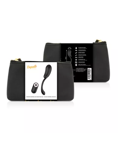 COQUETTE CHIC DESIRE - OEUF VIBRANT TÉLÉCOMMANDE RECHARGEABLE NOIR/OR