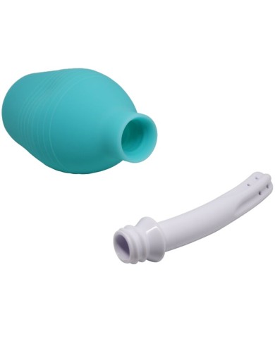 MR PLAY - DOUCHE EN CAOUTCHOUC BLEU POIRE ANAL