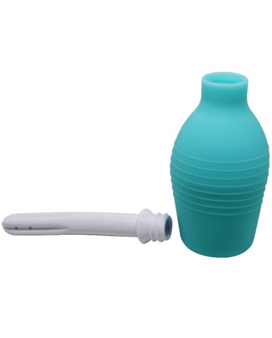 MR PLAY - DOUCHE EN CAOUTCHOUC BLEU POIRE ANAL