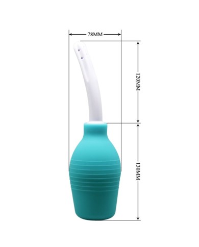 MR PLAY - DOUCHE EN CAOUTCHOUC BLEU POIRE ANAL